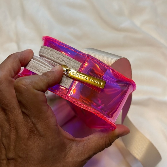 Kendra Scott Clear Pink Crossbody Bag with Glossy Finish - Picture 6 of 6